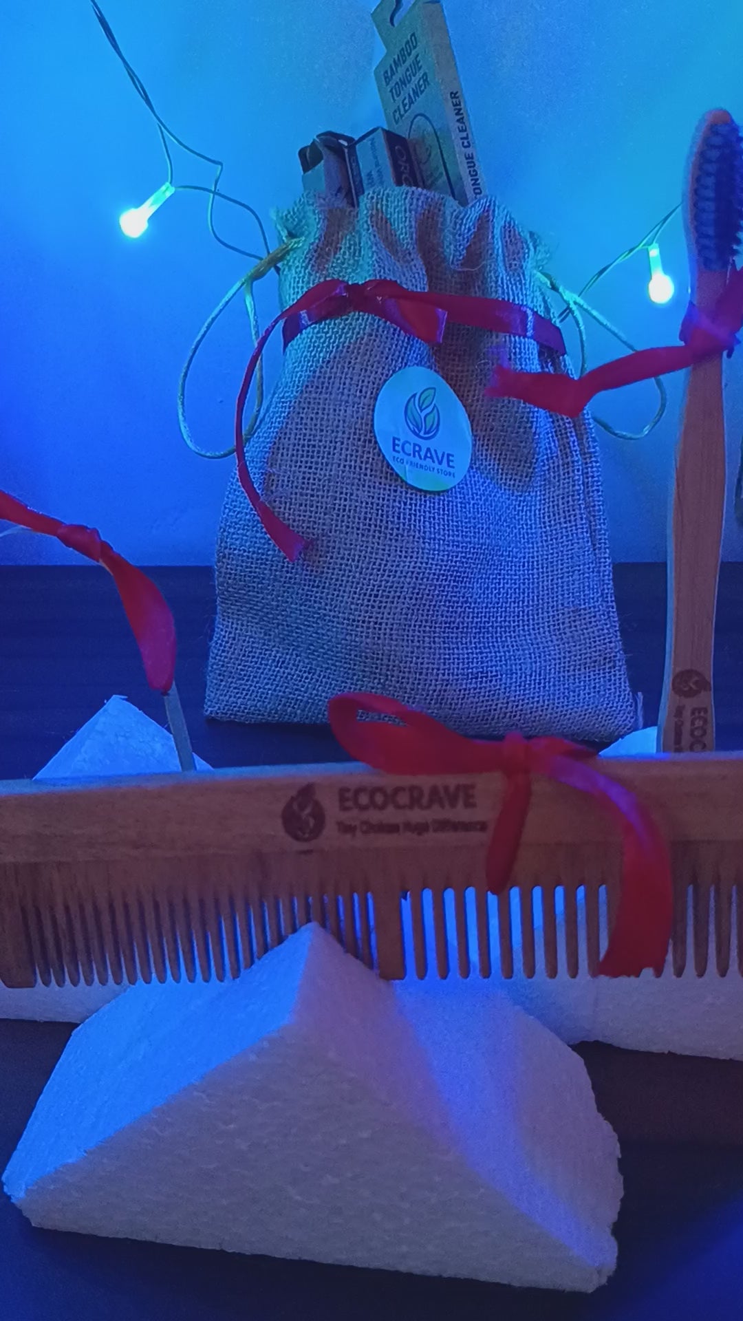 ECRAVE Eco Morning Routine Kit (Bamboo & Jute Bag)