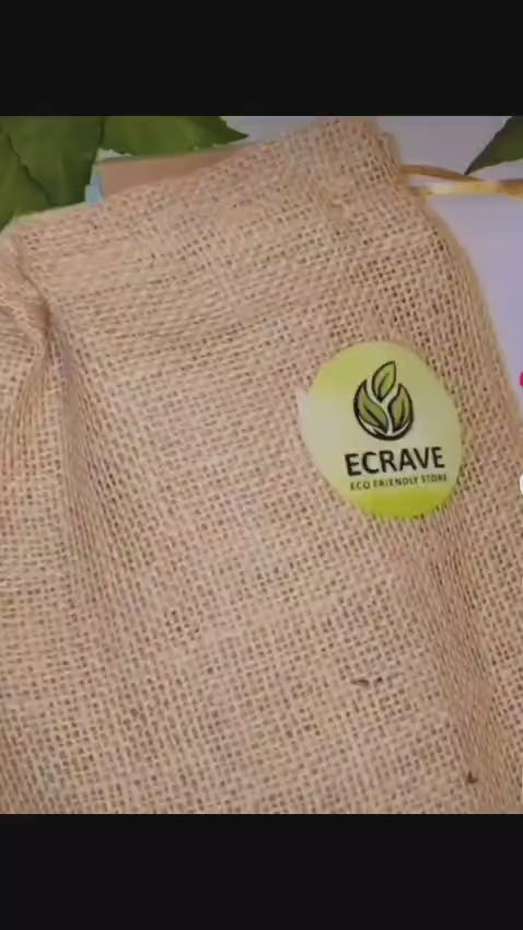 ECRAVE Eco Morning Routine Kit (Bamboo & Jute Bag)