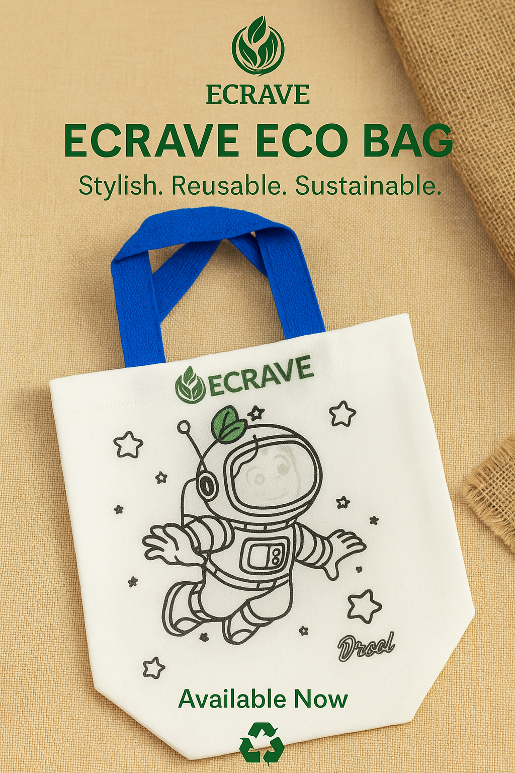 ECRAVE Eco self colour bag – Reusable & Sustainable