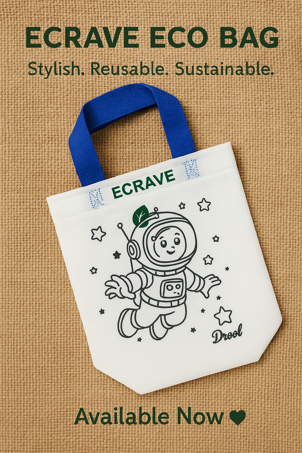 ECRAVE Eco self colour bag – Reusable & Sustainable